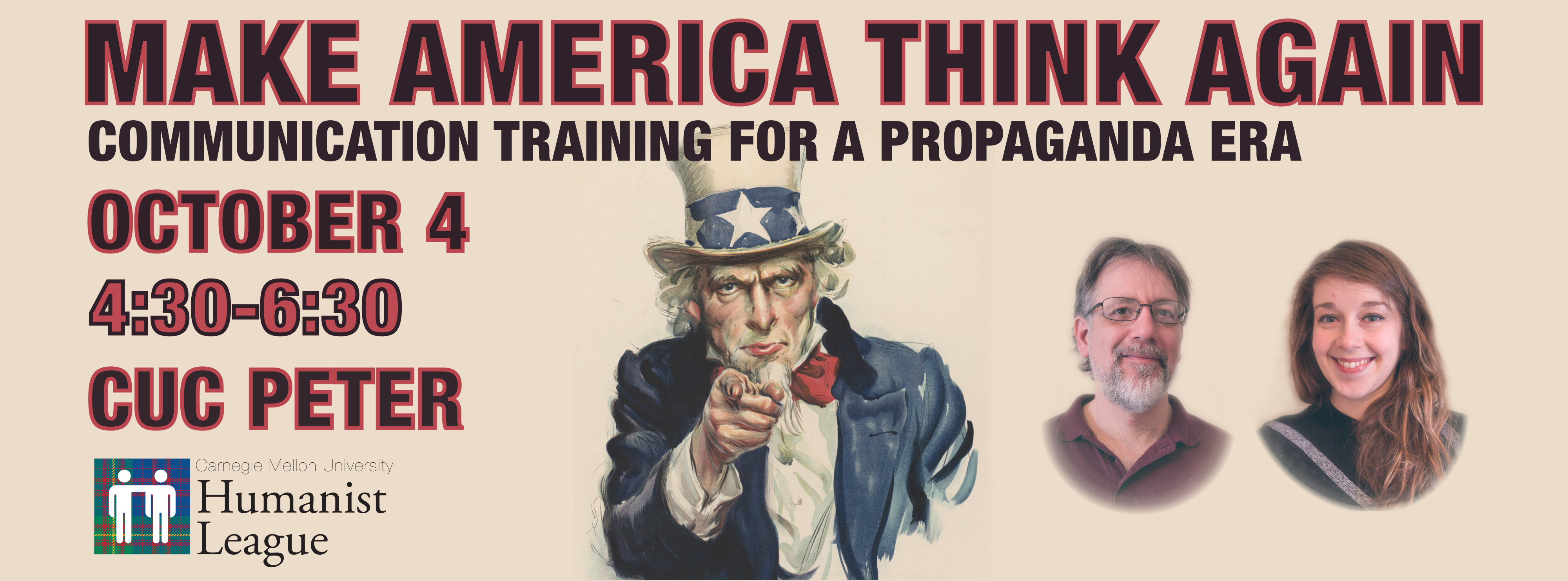 Make America Think Again: Communication Training for a Propaganda Era Banner