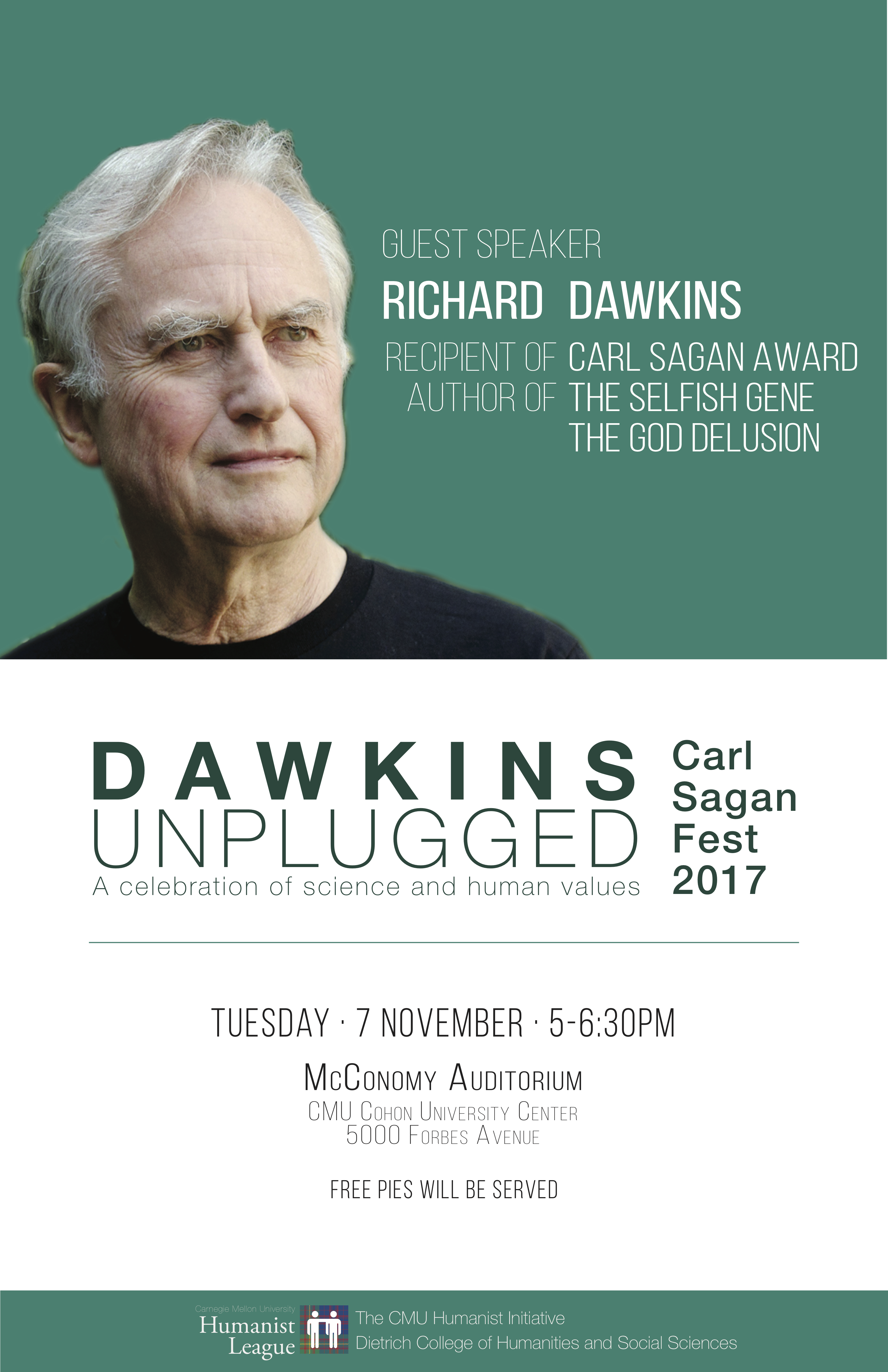 Carl Sagan Fest, featuring Richard Dawkins Poster