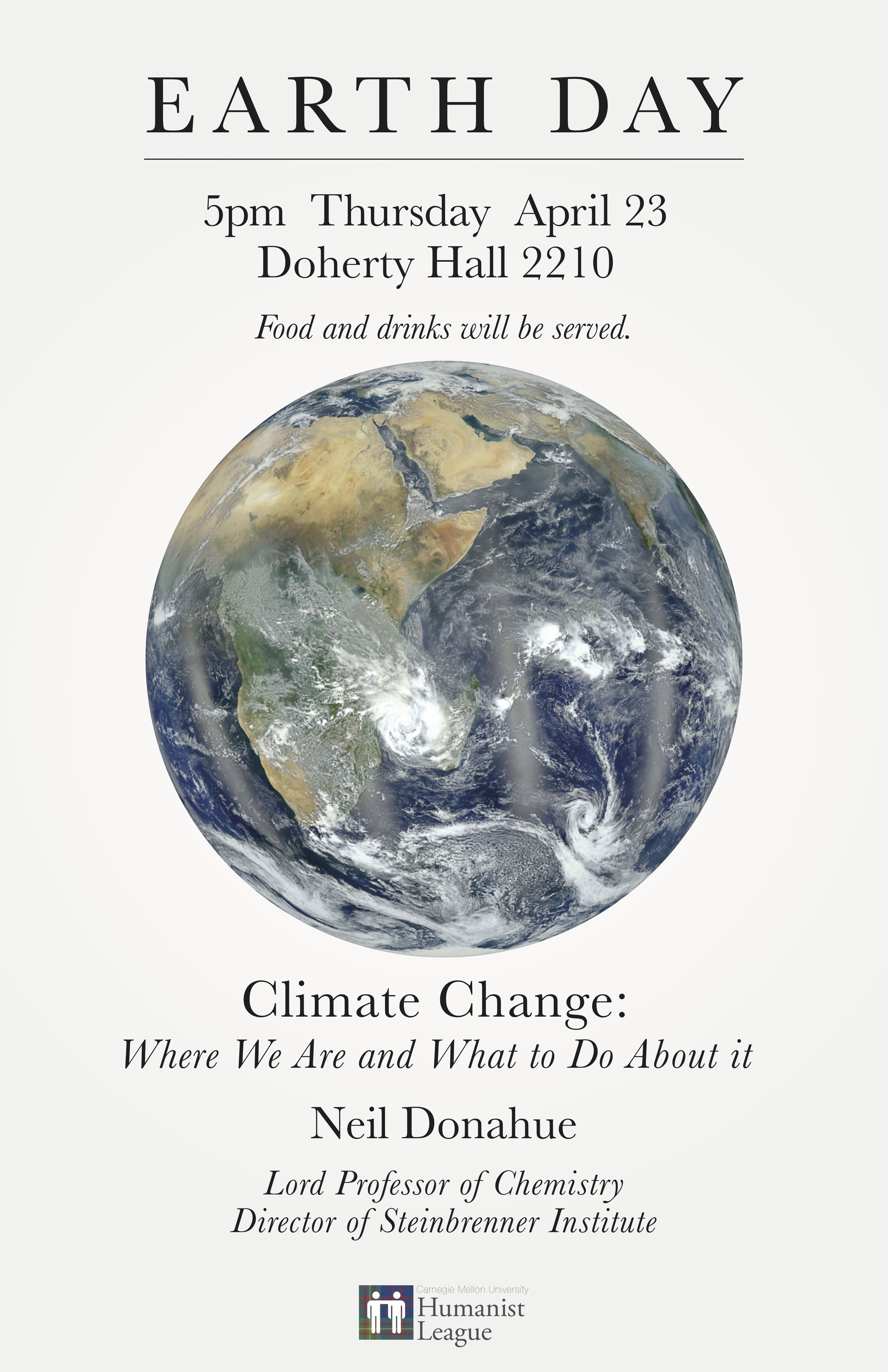 Earth Day! Featuring Prof. Neil Donahue Poster