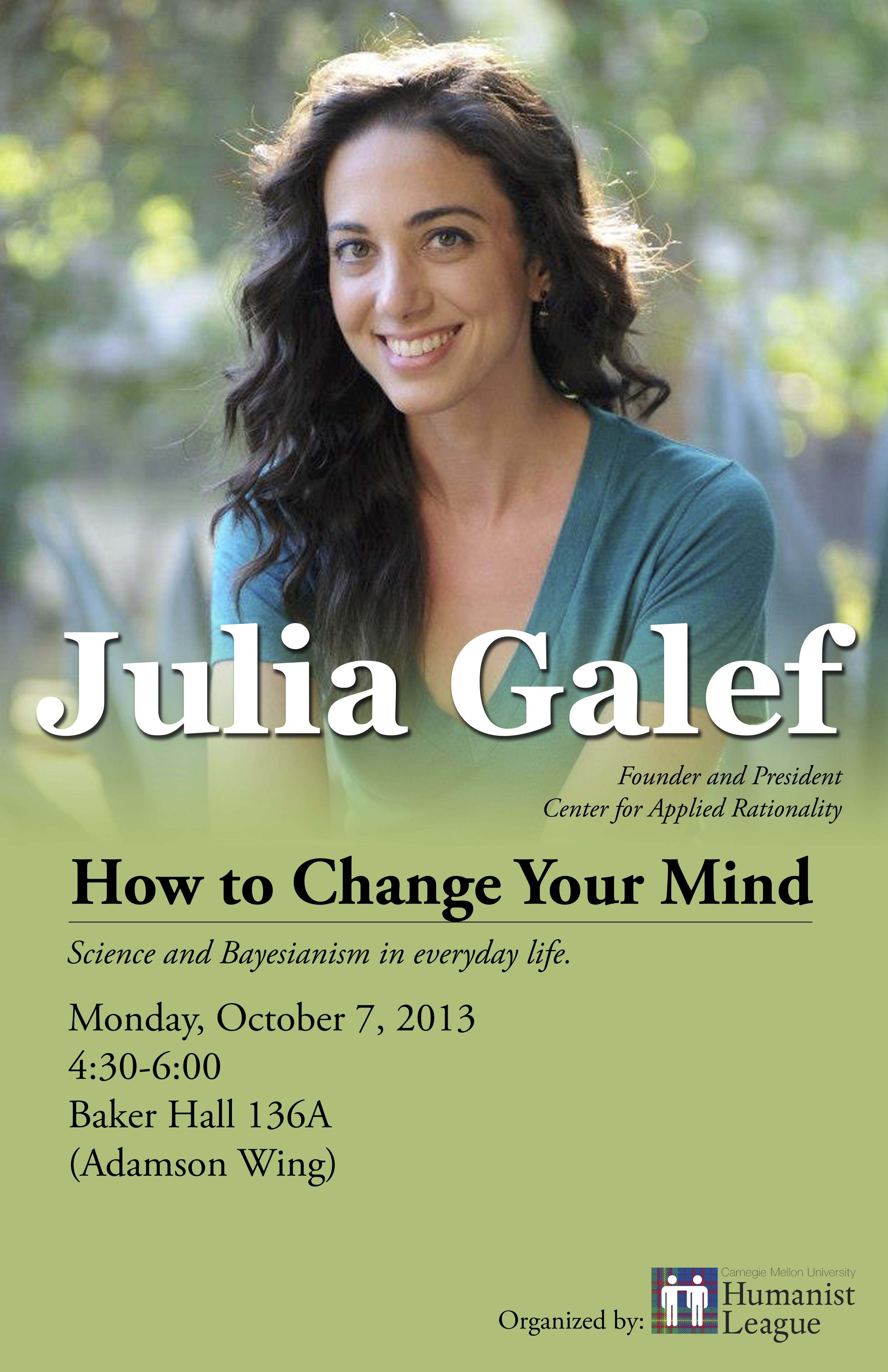 Julia Galef – How to Change Your Mind Poster